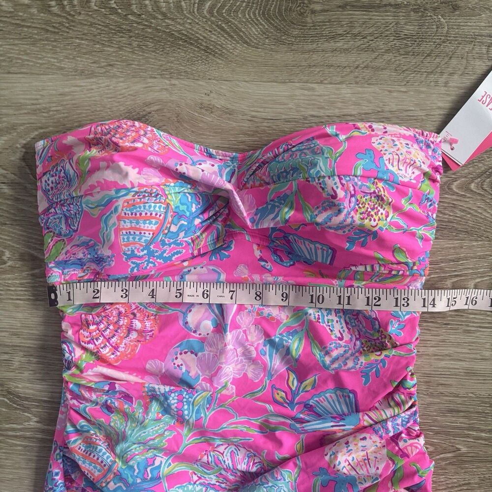 Lilly Pulitzer Flamenco One Piece Swimsuit Shell Me Something Good Size 14 - Picture 10 of 12